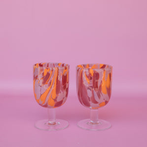 Kip & Co - Desert Flower Swirl Cocktail Glass - 2 Pack